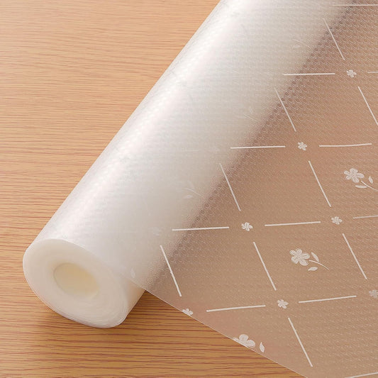 INNOLITES Shelf Liners for Kitchen Cabinets, Non Adhesive Drawer Cabinet Liner, Waterproof Oil-Proof Non-Slip Shelf Liner for Kitchen Pantry Refrigerator 17.7" x 197"