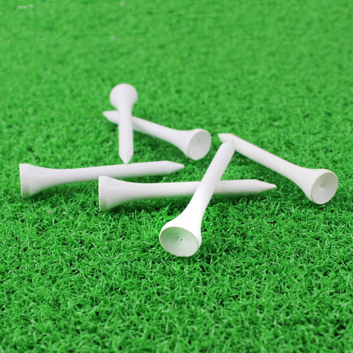 Crestgolf Deluxe Wood Golf Tees - Professional 2 1/8" Size | 100 Count for Optimal Performance