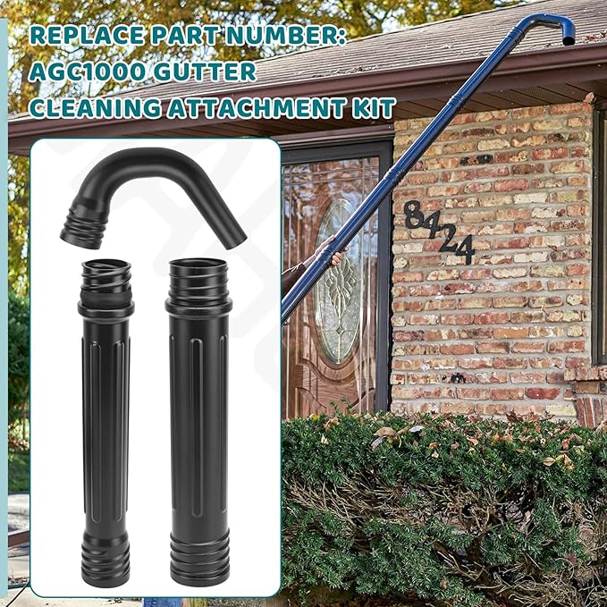 Gutter Cleaning Attachment Kit- Replace AGC1000, Compatible with EGO LB5300, LB5750, LB5800, LB6150, LB6500, LB6700, and LB7650 Leaf Blowers
