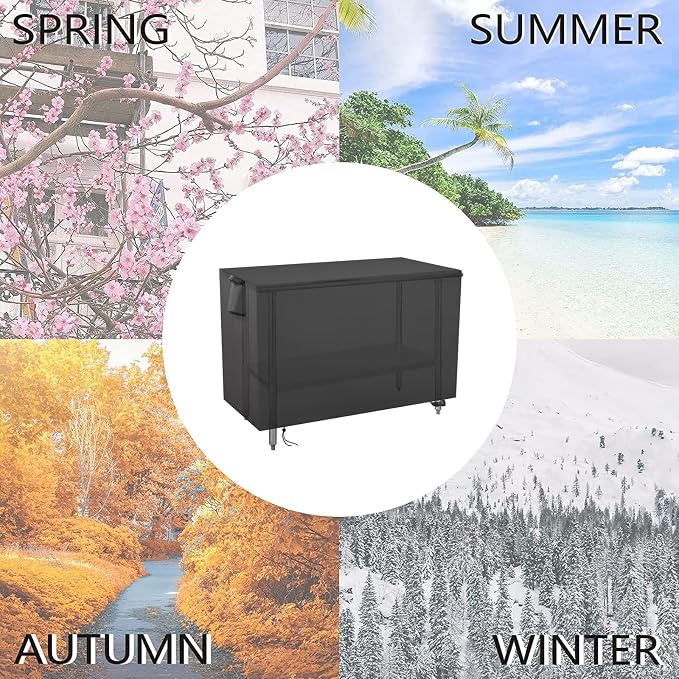 Outdoor Prep Table Cover 30 Inch, Waterproof Fadeproof UV Resistant Patio Stainless Steel Metal BBQ Table Cover All Season Protection for Outdoor Table - 30 X 18 X 34 Inch