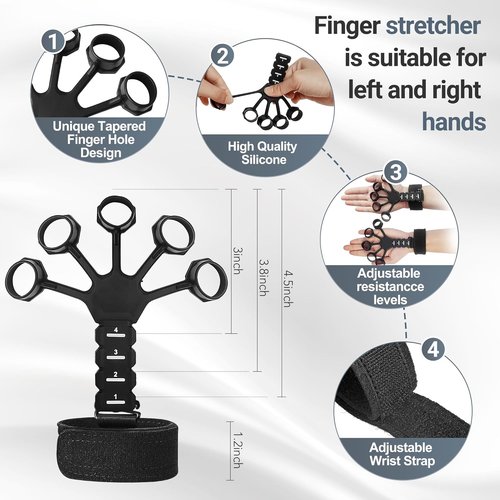 Grip Strength Trainer Kit - Adjustable Resistance Forearm Strengthener | 5 Pack for Muscle Building & Recovery