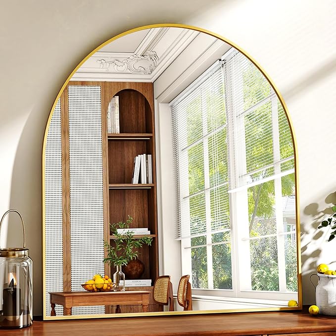 XRAMFY 31"x32" Arched Wall Mirror