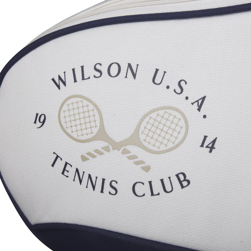 WILSON 1914 Heritage Tennis Racket Bag - Holds up to 12 Rackets, Cream/Dark Navy