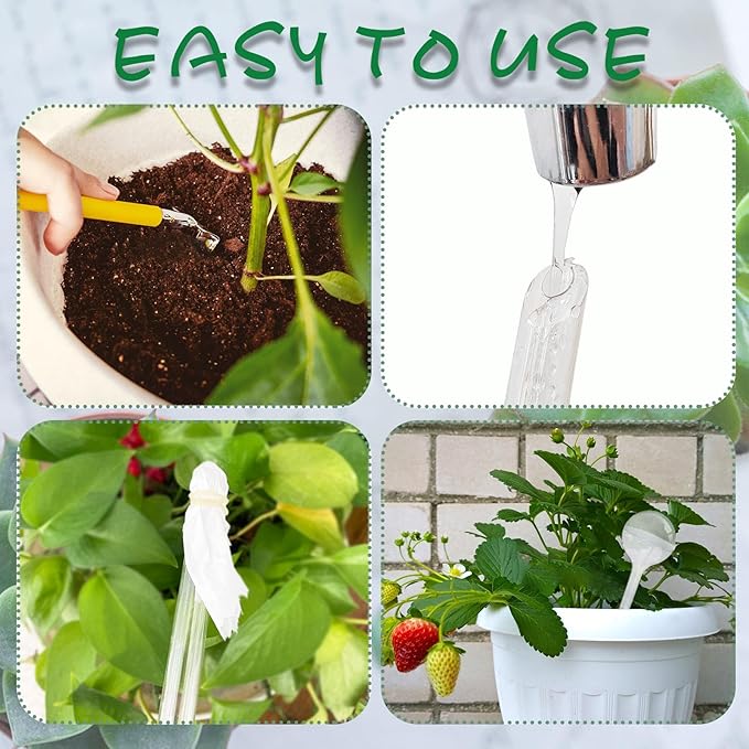 Pynqdfu 14 PCS Plant Watering Globes,Clear Self-Watering Bulbs,Plastic Automatic Watering Globes for Plant Indoor Outdoor,Garden Water Device