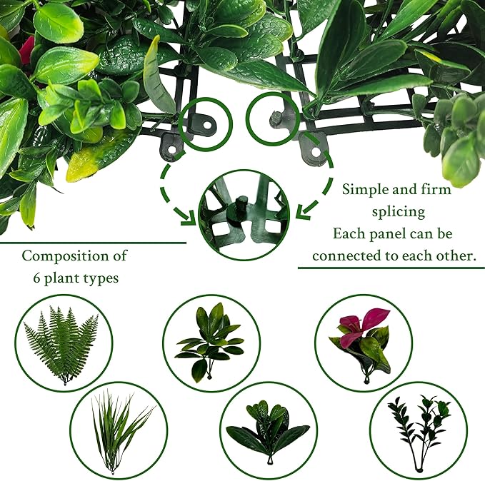 ODTORY Artificial Grass Wall Backdrop Panels Roll: 48X120 in UV-Anti Greenery