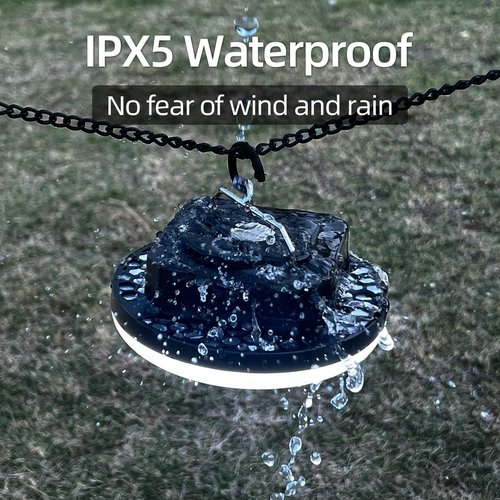 Amkulop Tent Light Hanging for Camping,Bright LED Rechargeable Portable Lantern for Vendor Booths,Waterproof Outdoor Lights with Battery Power, Camp Lamp Light with Magnet for Outdoor Glamping(Black)
