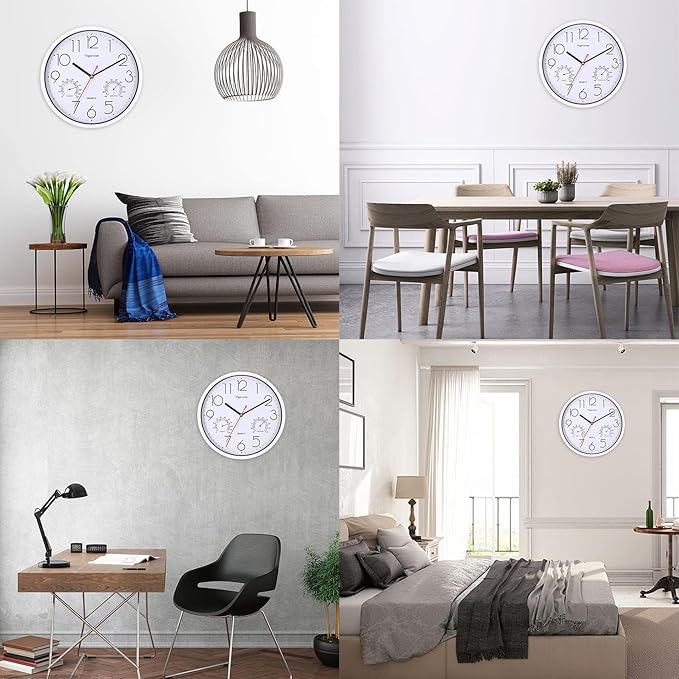 Wall Clock, Sweep Silent Movement Accurate Clocks