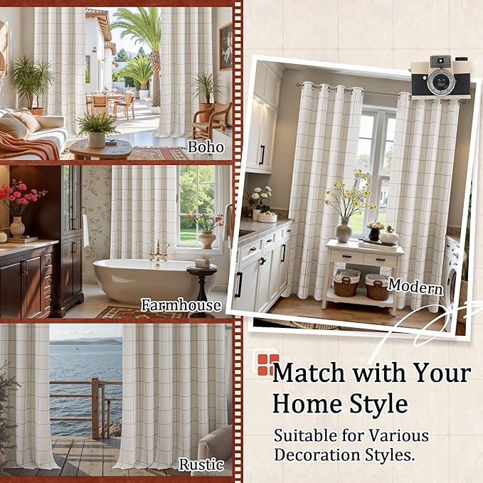 Lajode Brown Linen Blackout Curtains