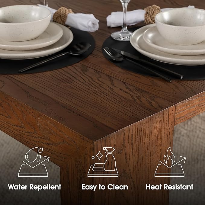 Transformer Table - Solid Wood Extendable Dining Table with Bench and 4 Stackable Chairs, Seats 2-12, Expandable Table, Space-Saving Furniture, Brown (Table + Bench + 4 Chairs)