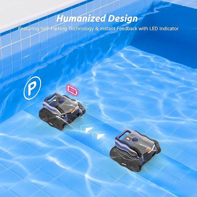 (2026 Upgrade) Cordless Robotic Pool Cleaner, Robotic Pool Vacuum for Inground Pools, Floor, Wall, Waterline and Drain Cleaning, 180 min Battery Life for Pool Up to 2150 Sq.ft