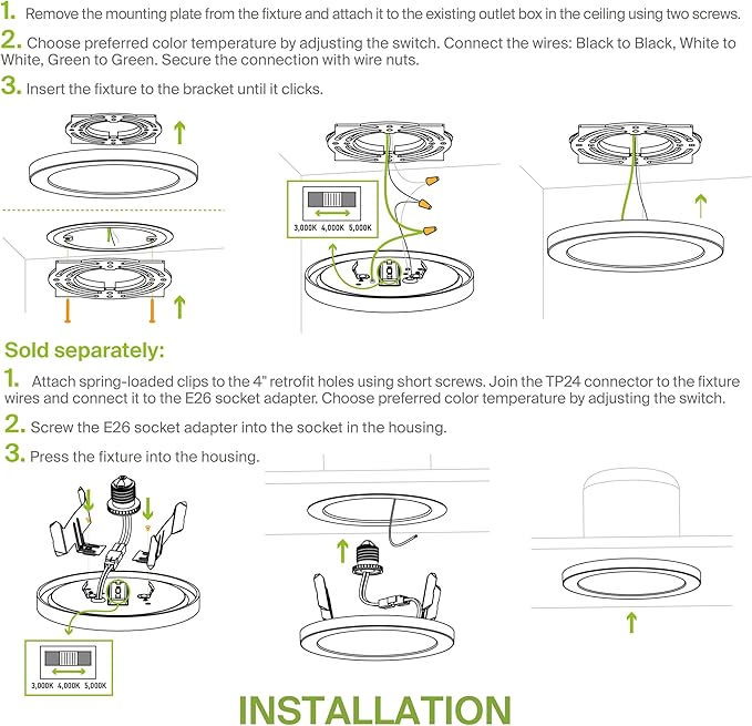 ASD LED 7" Round Flush Mount Ceiling Light Fixture, Low Profile Surface Lighting | 5CCT, Dimmable, Ultra-Thin, ETL Listed | 15W 1260LM 2700-6000K 120V | Kitchen, Bedroom, Hallway Lamp | Nickel