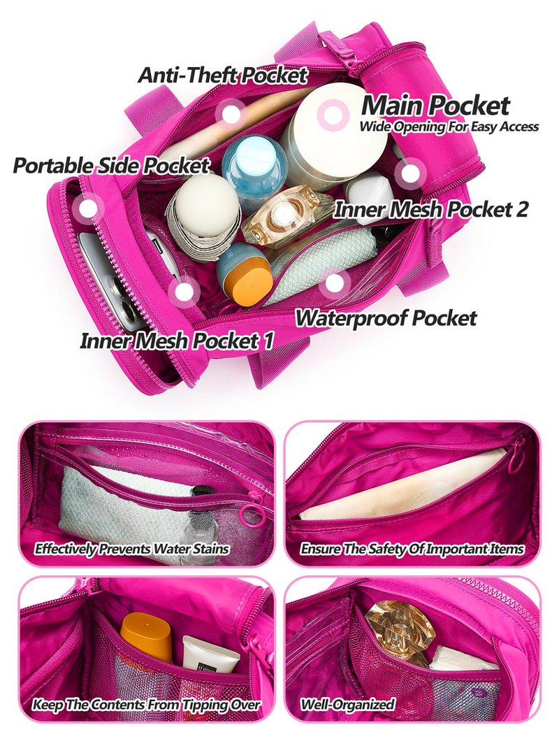 Small Gym Bag Bag With Wet Compartment And Coin Purse Duffel Bags Dance Yoga Workout Bag,Mini Gym Bag For Women (Small Gym Bag - Rose)