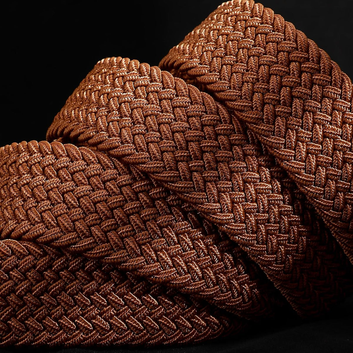 Skiennix Men's Braided Stretch Belt - Versatile Accessory for Golf, Casual Shorts & Jeans