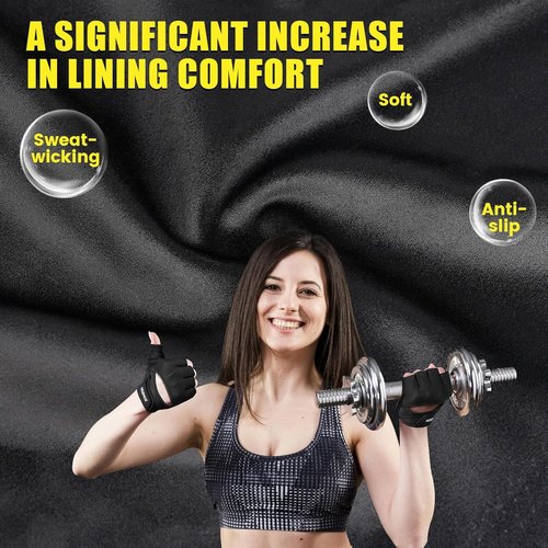 HOZMOZ Weight Lifting Gloves - Ventilated, Thick Padded Design for Full Palm Protection | Unisex Fitness Gear