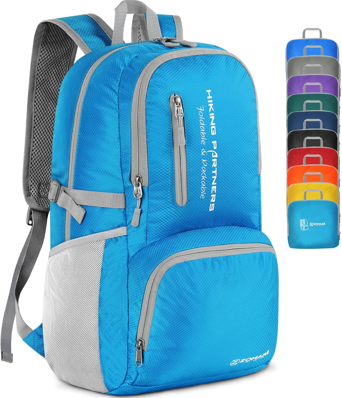 ZOMAKE Lightweight Packable Backpack - 35L Light Foldable Hiking Backpacks Water Resistant Collapsible Daypack for Travel(Dimgray)