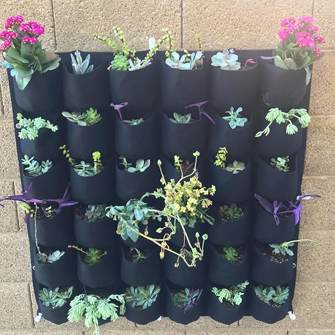ZOENHOU 2 Pack Total 36 Roomy Pockets Horizontal Garden Planter, Waterproof