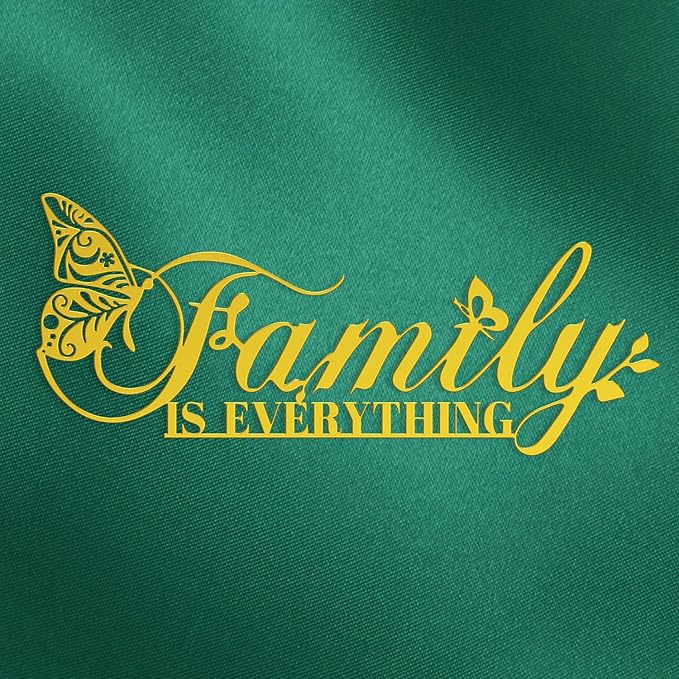 Golden Family Signs Metal Wall Art Home Decor, Family Is Everything Words Sign Modern Wrought Iron Hanging Door Plaque Letters Decoration for Living Room Photos Dining Room Bedroom Housewarming Christmas