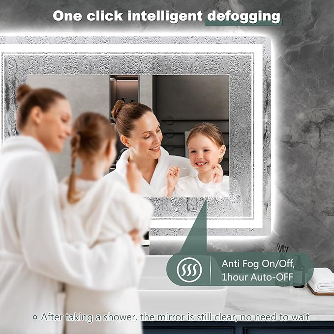 32x28 Inch LED Bathroom Mirror