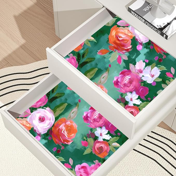 BOKEBEVE Green Bright Wallpaper Peel and Stick Colorful Contact Paper