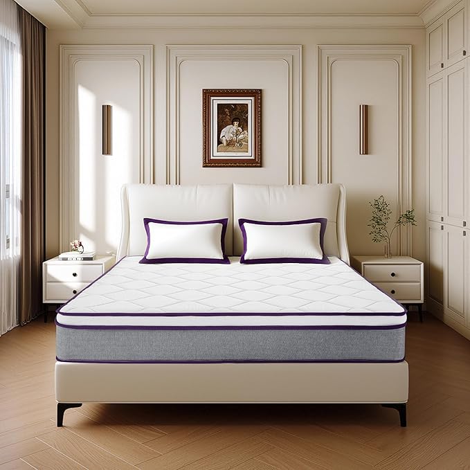 Twin XL Mattress, 10 Inch Memory Foam Mattress with Pocket Spring, Soft & Comfortable Medium Firm, Hybrid Mattresses Twin XL Size Mattresses in a Box for Motion Isolation, Pressure Relief