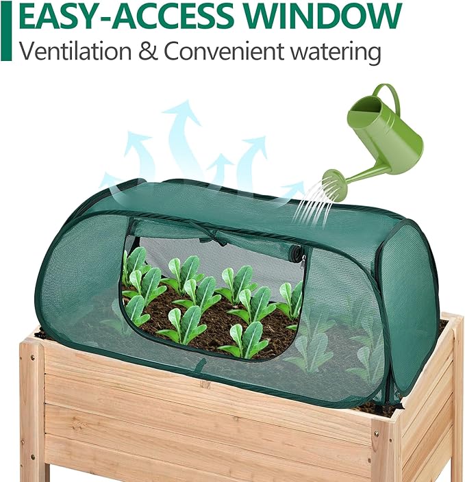 Garden Bed Cover 2 Pack, Mesh Netting Tent, Crop Cage for Raised Bed,- 30% Sunblock Shade Cloth with Metal Anchoring Spikes - Protects Plants Against Birds and Small Animals - 45"x22"x16"(H)