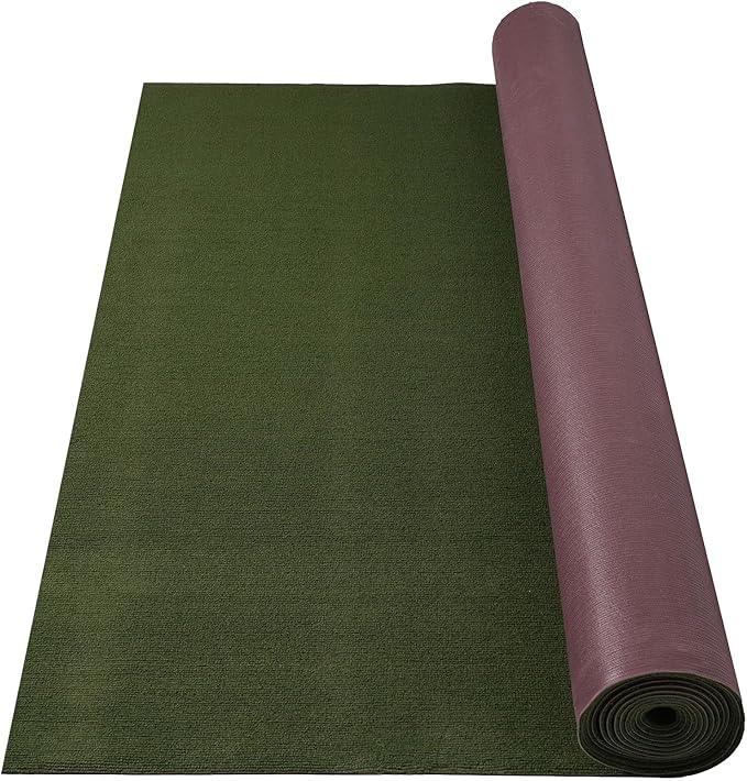 Marine Carpet,5 FT x 25 FT Olive Green Indoor Outdoor Carpet 0.2" Thick with Water-Proof TPE Backing, Non-Slide for Home, Patio, Porch, Deck