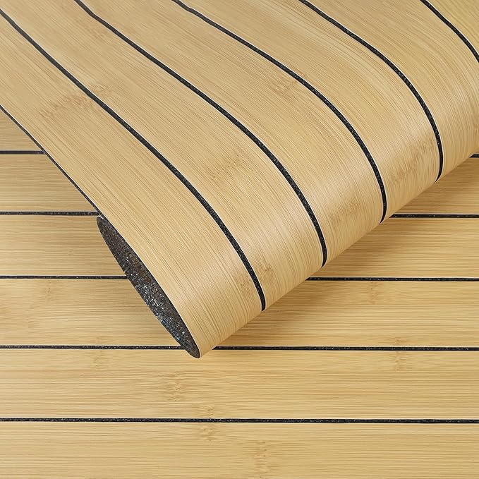 VEELIKE Natural Bamboo Slat Wall Panels Peel and Stick Wood Panels