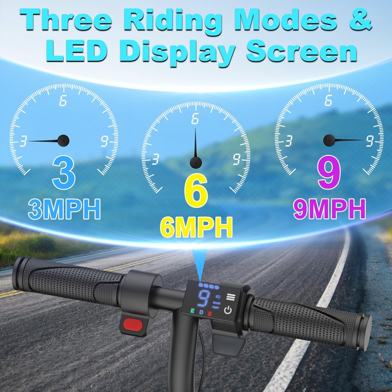Electric Scooter Adults, 19 MPH Max Speed & 15 Miles Range, 350W Motor, Lightweight Foldable E Scooter with Dual Brake, Lighting System, Smart APP