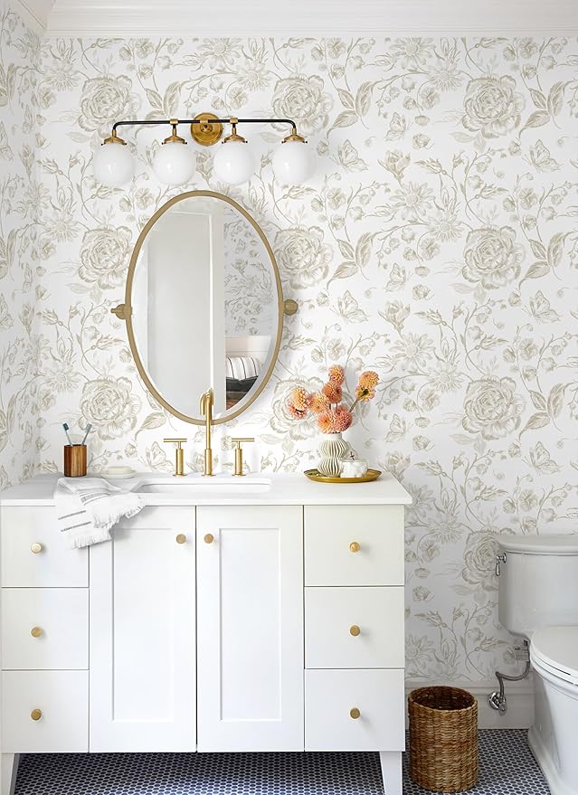 Yasinet Peel and Stick Wallpaper Vintage Floral Wallpaper Boho Floral Contact