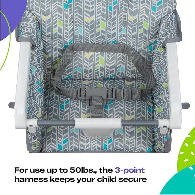 Cosco Kids Highchair for Baby, Simple Foldable High Chair, Convenient, Lightweight, and Compact Design, Posey Pop