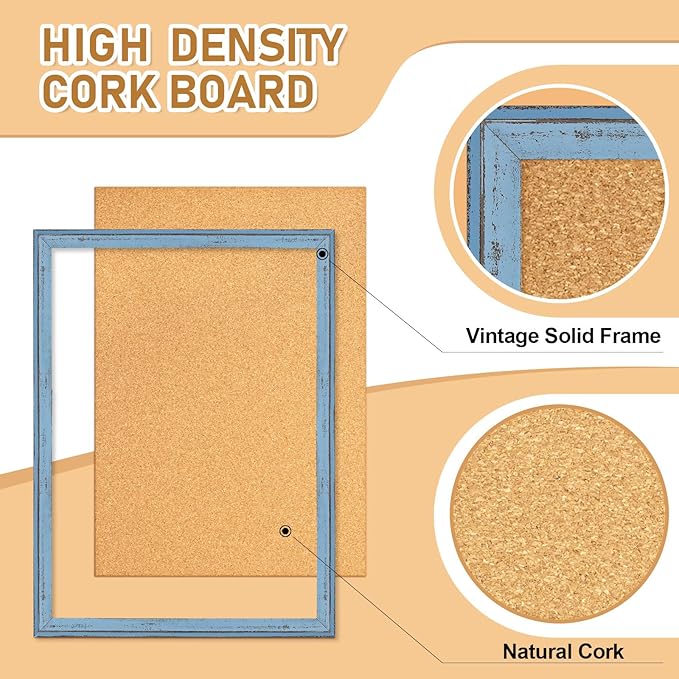 DOLLAR BOSS Cork Boards for Walls, 36 X 24 Inches Bulletin Board Decorative
