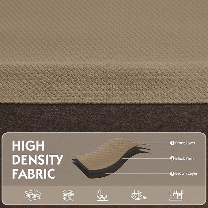FMFUNCTEX 100% Brown Blackout Curtains