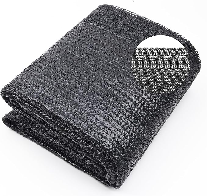 Cool Area 70% 6x8ft Sunblock Shade Cloth Cover Mesh UV Resistant Net for Garden Flower Plant Greenhouse, Black