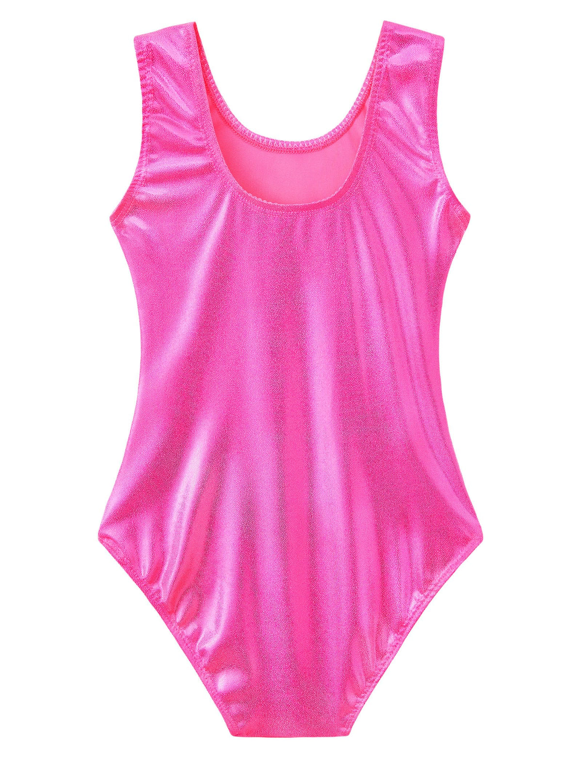 Domusgo Leotards for Girls Gymnastics Size 4t 5t One Piece Sparkle Hotpink Sleeveless Gym Outfits