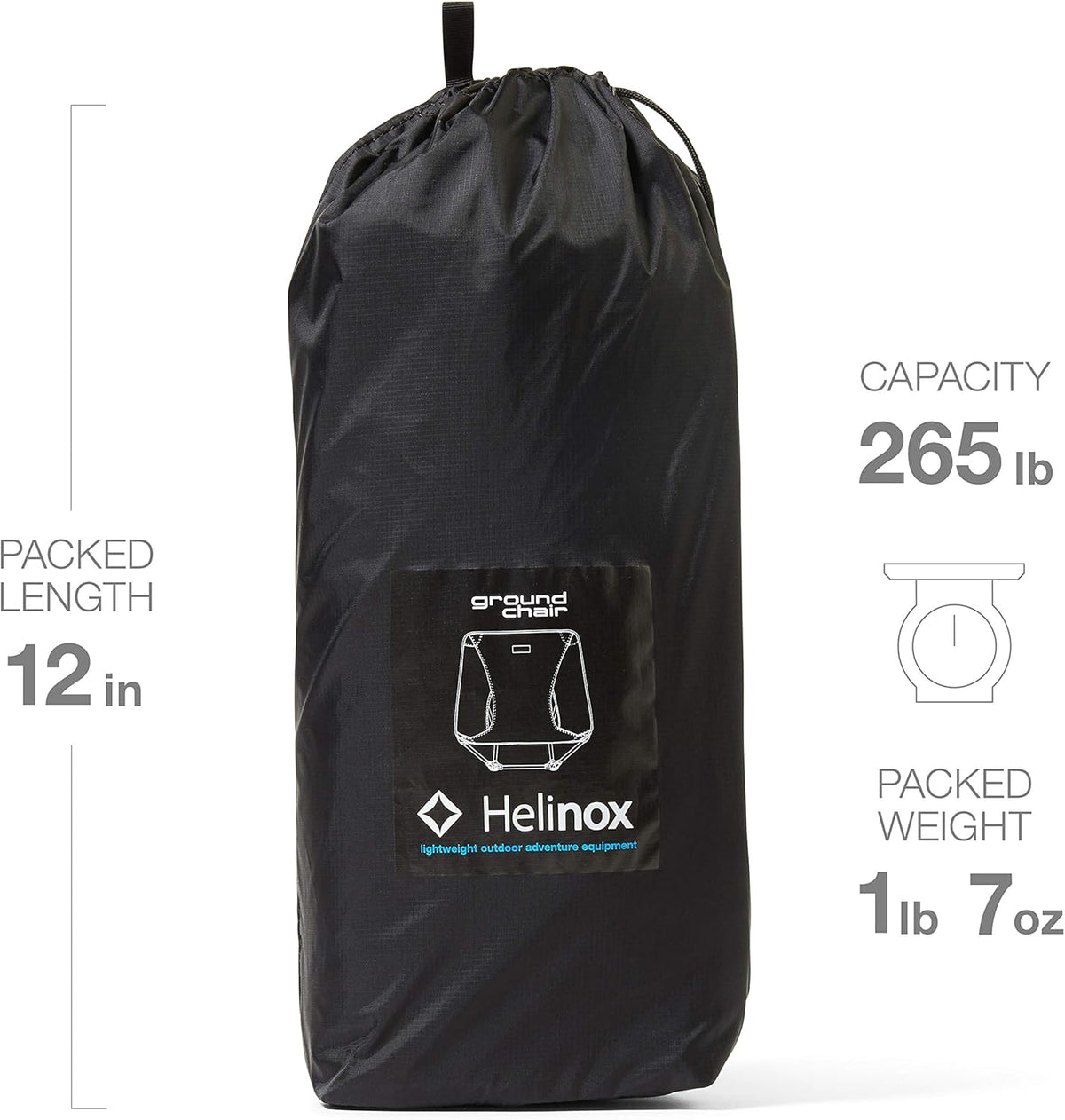 Ultralight Helinox Ground Chair - Portable Outdoor Camping Seat for Travel