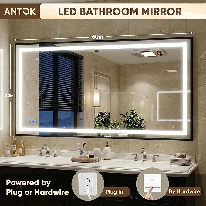 Antok 60X30 LED Bathroom Mirror