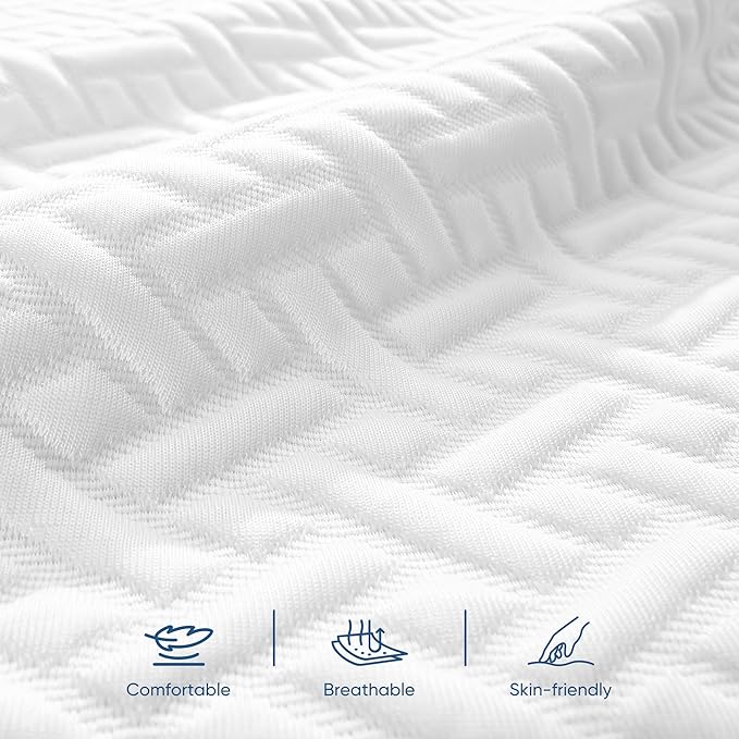 Memory Foam Mattress Topper Cal King Size, 3 Inch Gel Infused Cooling Mattress Pad with Breathable Bamboo Cover, Pressure Relief & Machine Washable Bed Topper 72"x84" White