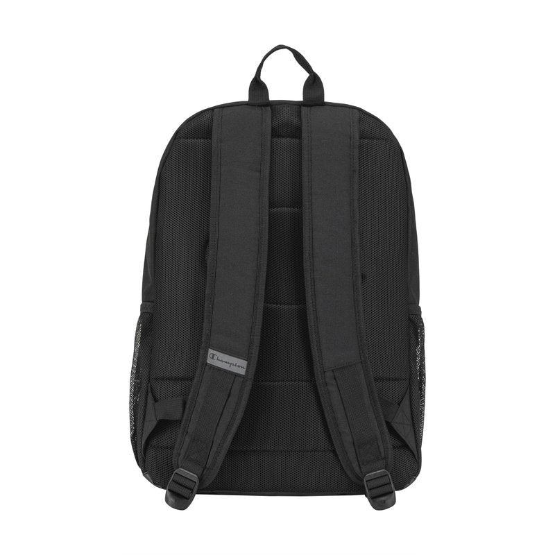 Champion Kids' Bungee Backpack with Padded Straps, Water Bottle Pocket, Carry Handle for Daily Use, Black, One Size