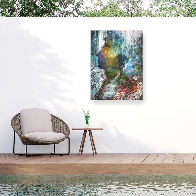Outdoor Canvas Art - Barrett Biggers 'Forest Flow' Wall Art for Outdoor Spaces, Patios, or Gardens by Trademark Fine Art