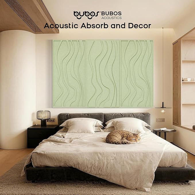 BUBOS 4 Pack Large Acoustic Panels, Total-Size 47.2 x 23.6 Inches Soundproof