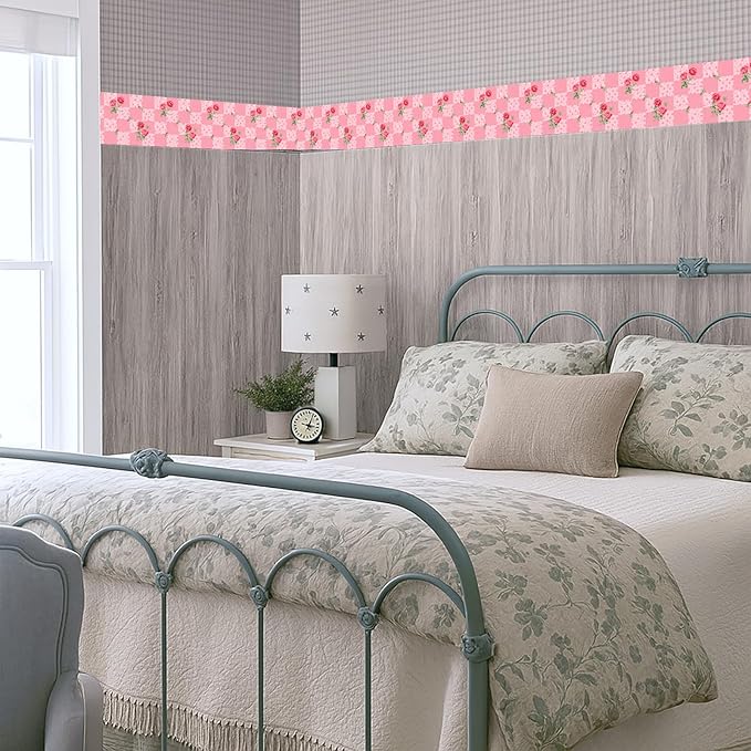 Pink Polka Dot Wallpaper Border 196x4 Inch Peel and Stick Wall Border Removable