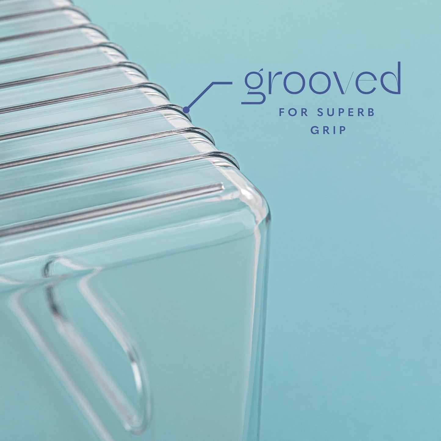 Plastic Food Storage 6 Pack Clear Container Bin with Handles for Organizing Kitchen, Pantry, Refrigerator, Freezer, Pantry, Cabinet, Closet, Bathroom. 14”x4”x5”