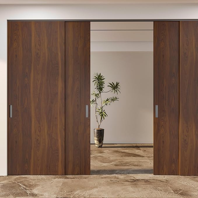 BOMENG Walnut Wood Contact Paper 32x158 inch Dark Brown Wood Wallpaper Peel and
