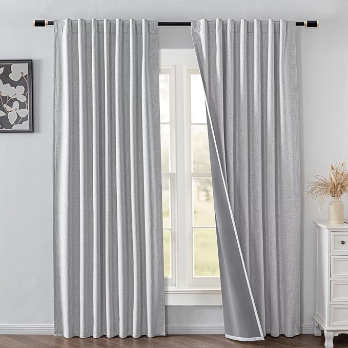 IGEMAEVE 100% Blackout Curtains 84 Inch Length