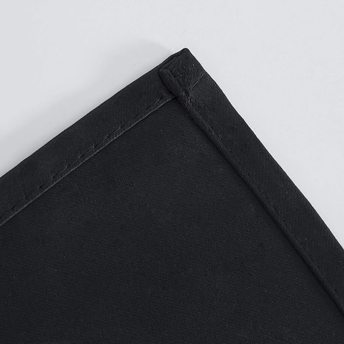 LEMOMO Blackout Curtains 52 x 108 inch/Black Curtains Set of 2 Panels/Thermal