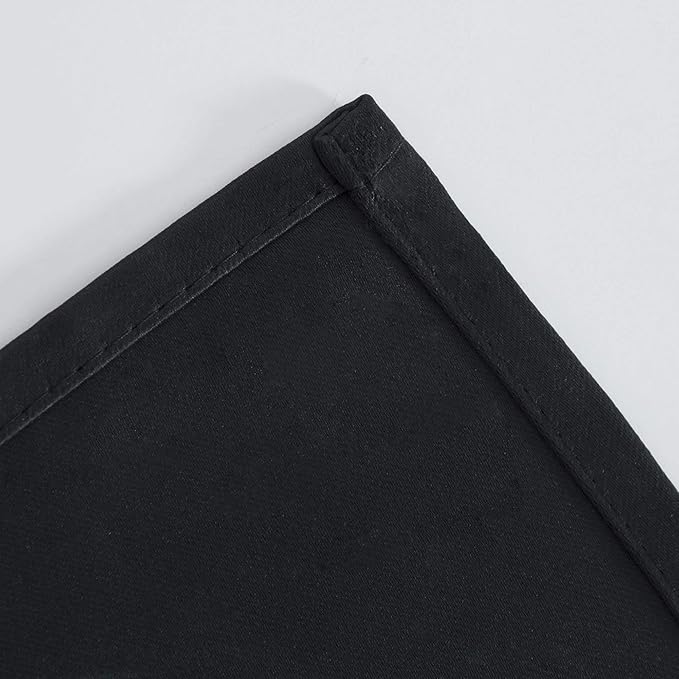 LEMOMO Black Thermal Blackout Curtains/52 x 45 Inch/Set of 2 Panels Room