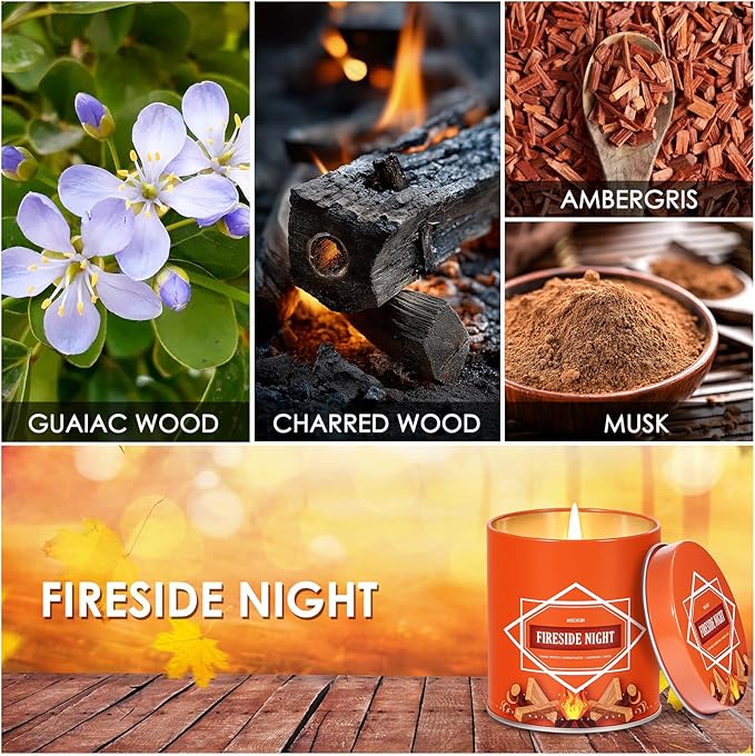 Fall Candle – Autumn Hearthglow Scented Soy Candle (9oz), 50-Hour Burn, Autumn Decor, Holiday Gift for Women & Men