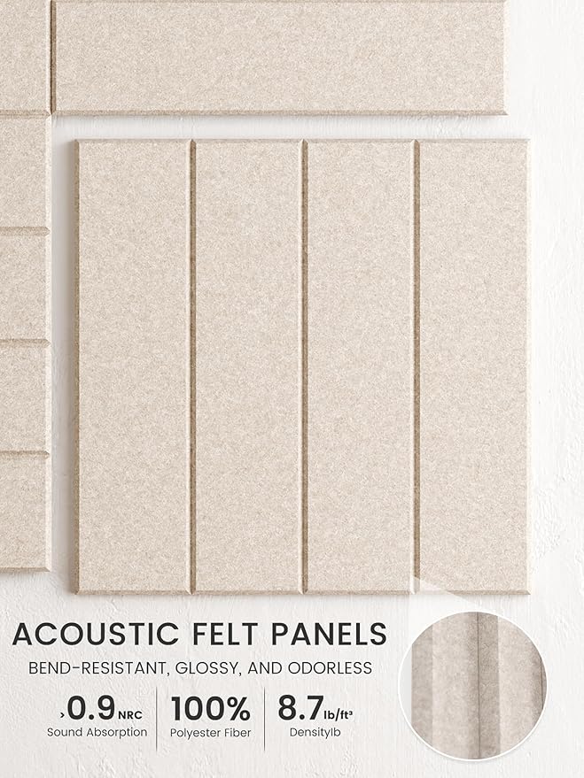 Bumusty Large Cork Board Alternative-48 x 36" Felt Bulletin Board Tiles