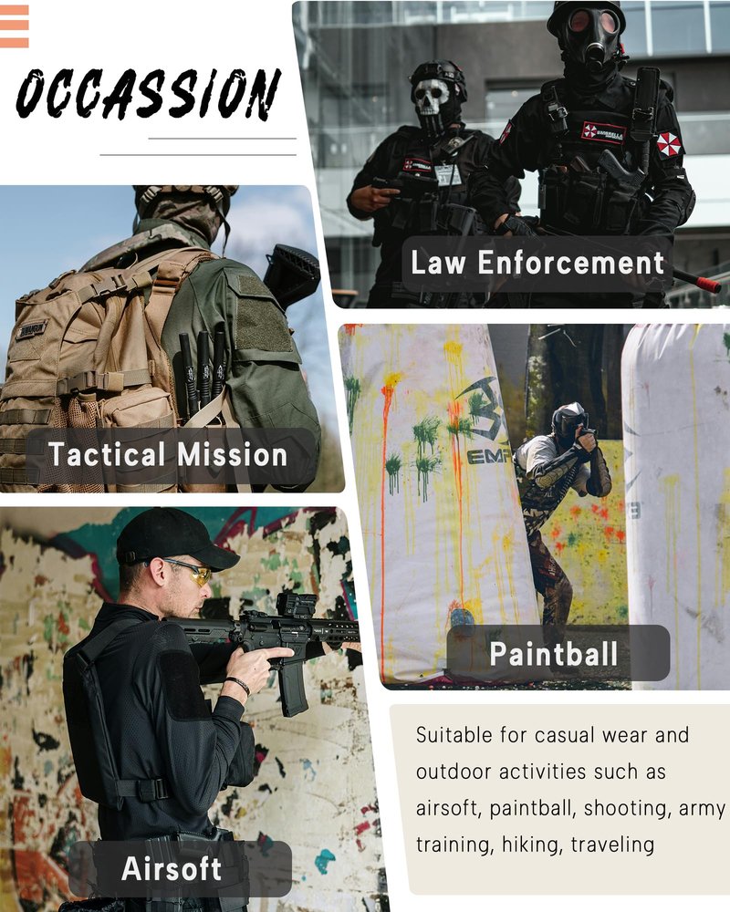Mens Tactical Suit G2 Military Apparel Set Quick-Dry Hunting Paintball Gear Uniform Combat Shirt and Pants for Men Black XL