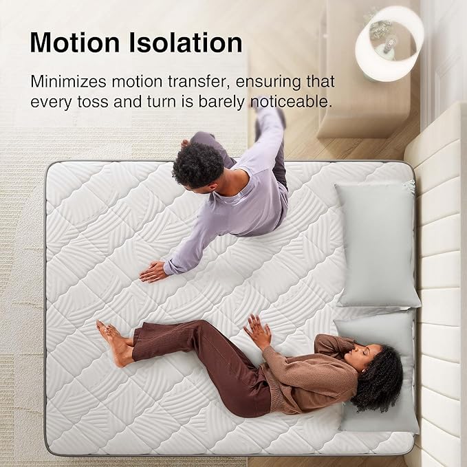 Novilla 14 Inch Queen Size Mattress, Hybrid Mattress Queen Size with Comfy Support, Bed Mattresses 14 Inch with Individual Pocket Springs for Motion Isolation & Pressure Relief, Certipur-Us Certified